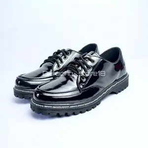 SEPATU FORMAL docmart PRIA / SEPATU PANTOFEL docmart PRIA / SEPATU KERJA PRIA BLACK GLOSSY (GARA) Round Toe Hitam Karet docmart ori docmart skena Shoes Kasual