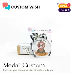 Medali Custom Lucu Karakter by Custom Wish untuk kado wisuda atau kado ulang tahun, hampers, hadiah custom, kado custom, mendali, hampers custom