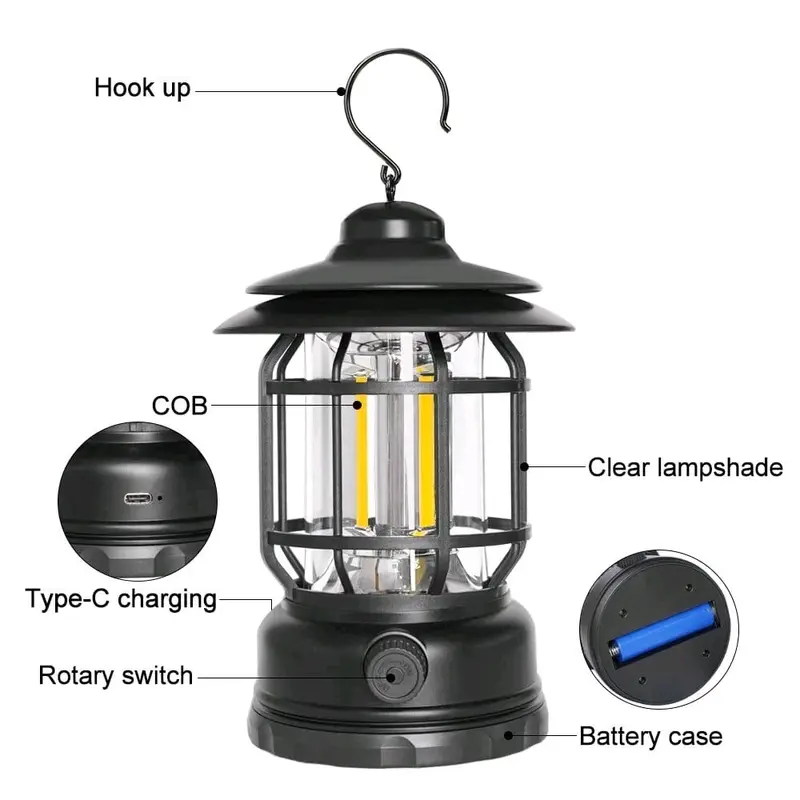 LAMPU LENTERA LED / Camping Lamp 3 COB Lampu Tenda Camping Tent LED Emergency 1