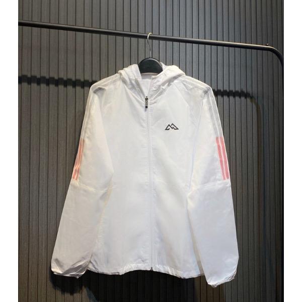 Áo Khoác Gió Nhẹ 2 Lớp Nam Nữ Màu Trắng A D I Sport Cao Cấp, Thể Thao, có mũ Trùm Chống nắng Đồng Tập Gym Top Chạy Bộ