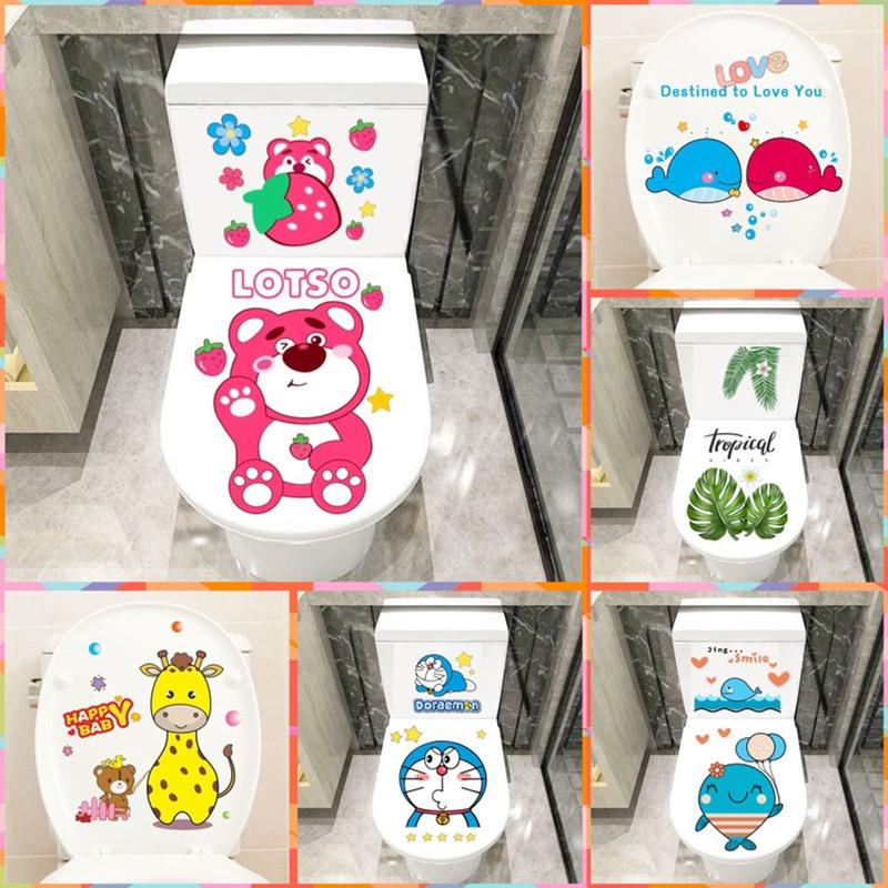 Miếng dán trang trí Toilet siêu xᶖnh chất liệu decal không thấm nước,độ bền cao.
