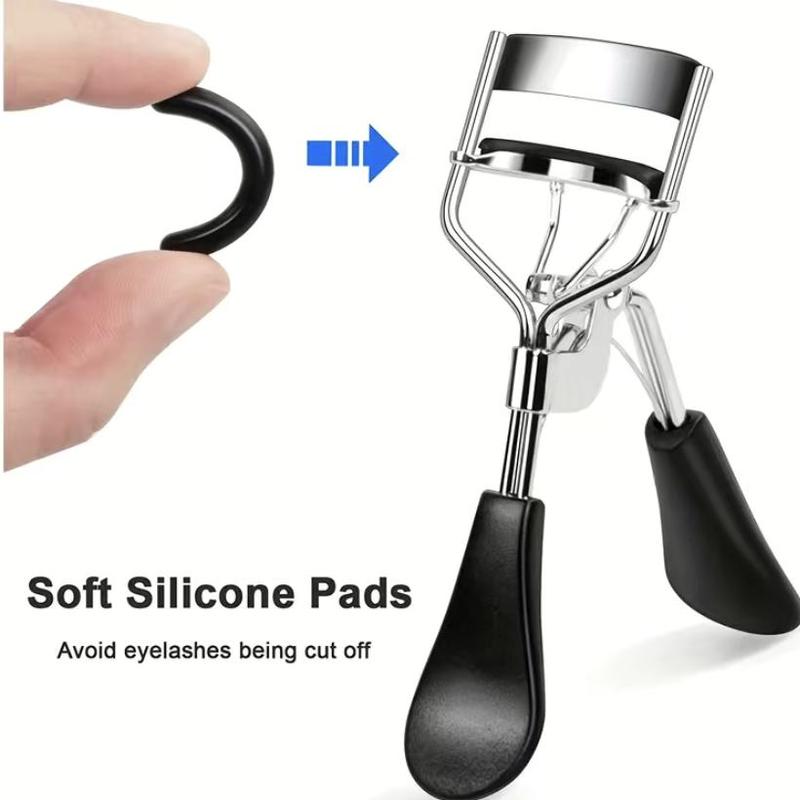 Eyelash Curler with 24pcs Curler Replacement Refill Pad(1 Set), Professional Eye Lash Curling Tool for Women and Girls, Black 3