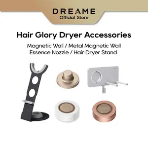 Dreame Hair Glory Dryer Accessories | Magnetic Wall Mount Bracket | Essence Nozzle Set | Metal Magnetic Wall | Hair Dryer Display Stands