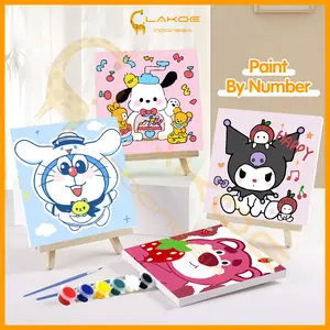 LAKOE Painting By Number 20x20 Diy Canvas Digital Melukis Mewarnai Anak Kit Sanrio