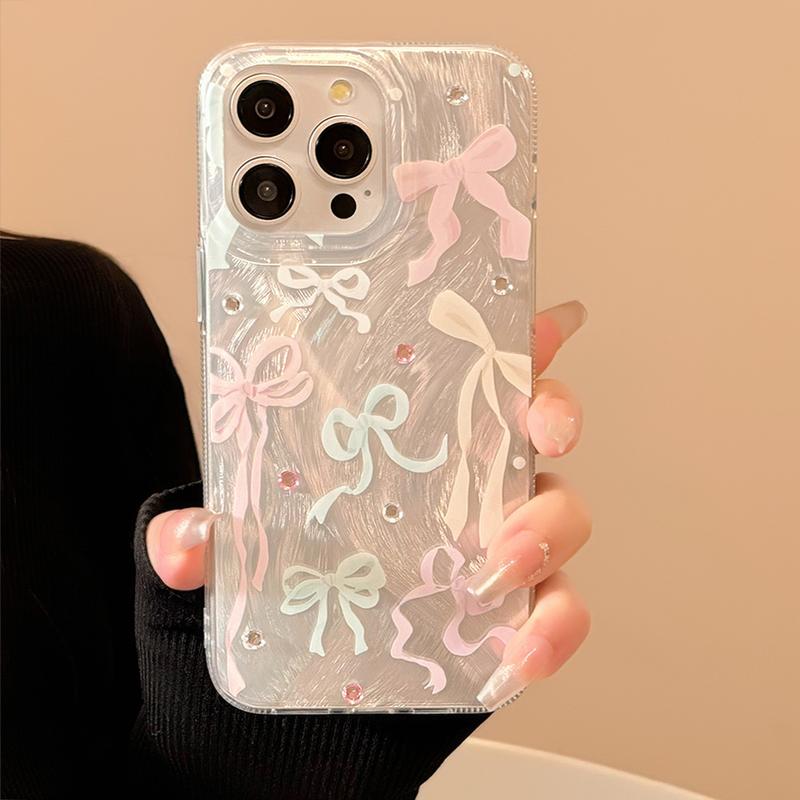 Product Introduction of Dopamine Color Bow for Apple 15 Feather Yarn Iphone13 Phone Case 12 Phone Case 16promax Protector Smartphone Protector Smartphone Cover Protective Shockproof Casing Cellphone 10