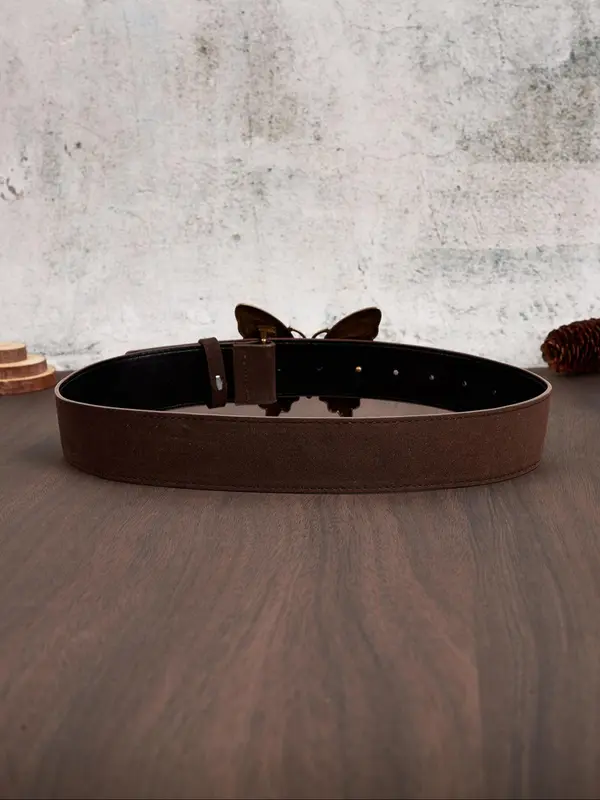 Women's Vintage Butterfly Decor Western Belt, Fashionable Waistband for Jeans & Dress, Casual Waistband for Daily Use 2