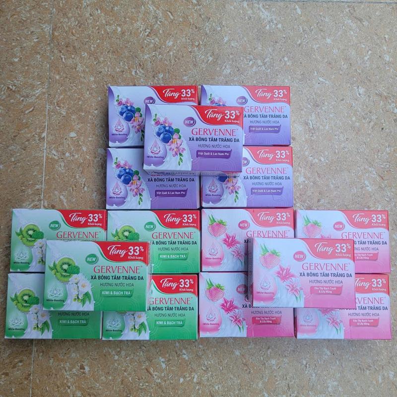 Combo 5 xà bông tắm trắng da hương nước hoa Gervenne 120g