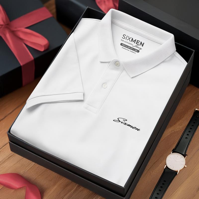 Áo Polo nam cao cấp có cổ SIXMEN [Tặng Kèm Hộp Quà Xịn] - Polo SIXMEN - vải cá sấu cotton CVC thoáng mát, thanh lịch Menswear Shirt Cộc Tay