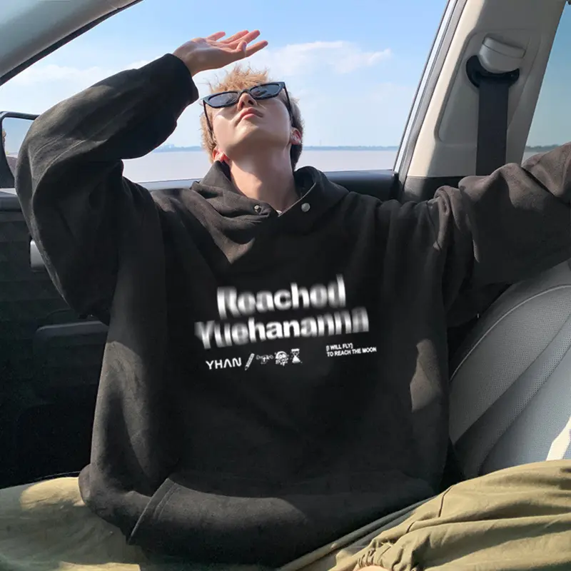 Áo hoodie mũ 2 lớp in readched , dáng thụng tay bồng,fom unisex từ 40 - 75kg, chất nỉ tàu, mặc đơn , mặc đôi , mặc nhóm... Nam Menswear 0