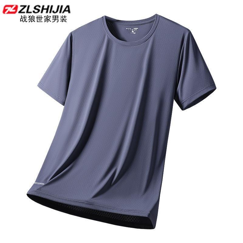 Wolf Warrior Family Short Sleeve T-Shirt Men's Couple Loose Fit Large Size Round Neck T-Shirt Public Version Solid Color Round Neck Couple T-Shirt Closed 8