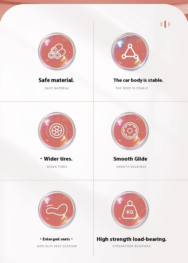 Product Introduction of Balance Bike (for Kids) 1-3 Years Old Baby Walker No Pedal 2 Years Old Girl and Boy Children Sliding Mule Cart Luge Outdoor Toys Scooter Scooter Bearing 50 Kilograms 1