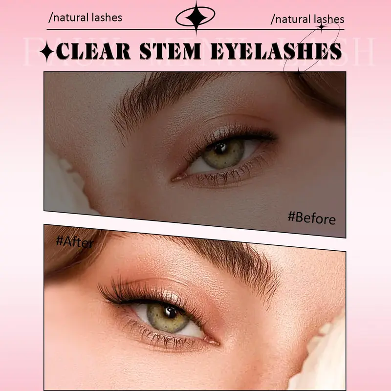 Fluffy False Eyelashes, 10 Pairs Natural Half-eye Curling Wispy Faux Cluster Lashes, Volumized False Eyelashes for Women and Girls, Makeup, Thick Volume 6