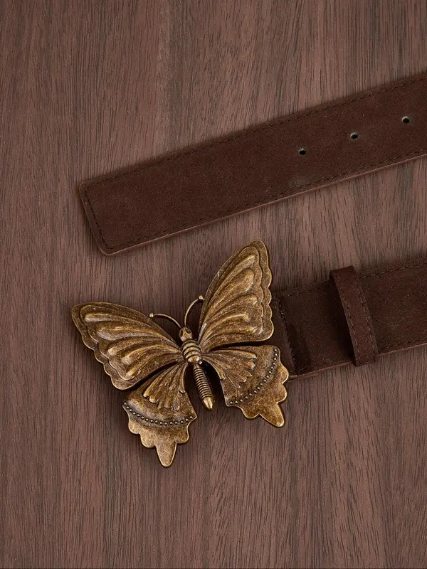 Women's Vintage Butterfly Decor Western Belt, Fashionable Waistband for Jeans & Dress, Casual Waistband for Daily Use 4