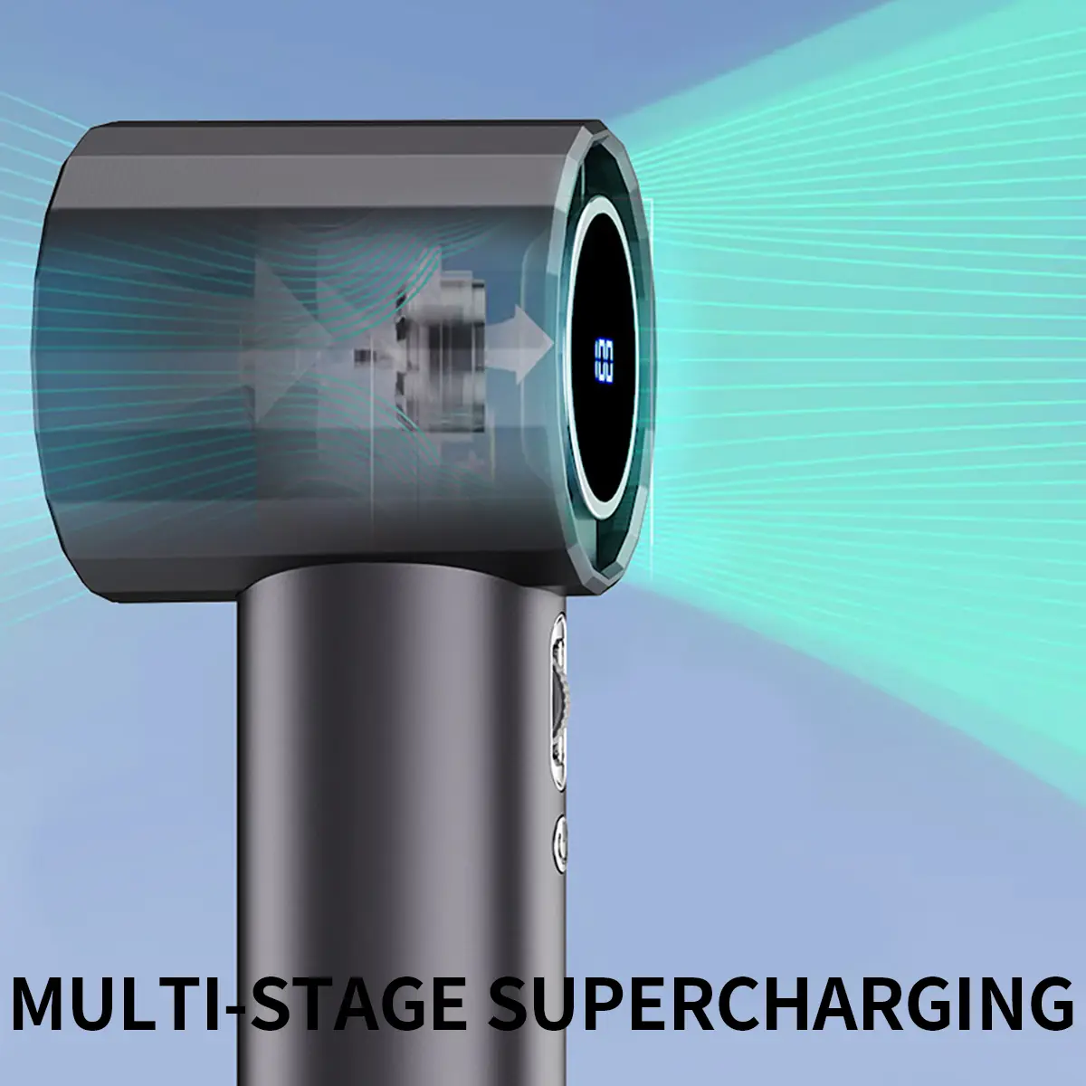 2025 NEW High battery life, 100-speed digital display, handheld high-speed small fan, portable, high-power, windy, portable outdoor Usb Protection