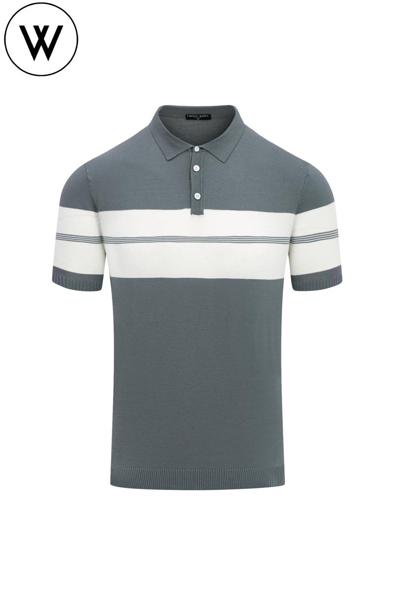 Product Introduction of Áo Polo len kẻ ngang ngực 18