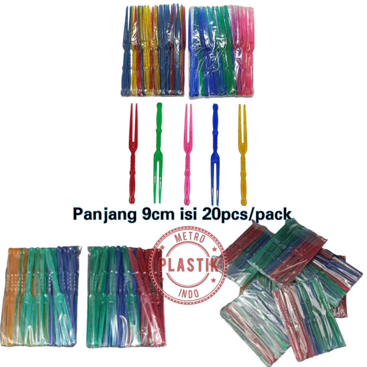 Garpu Plastik Kecil Tusukan Kue Buah Puding Isi 20 Pcs Ramah Lingkungan