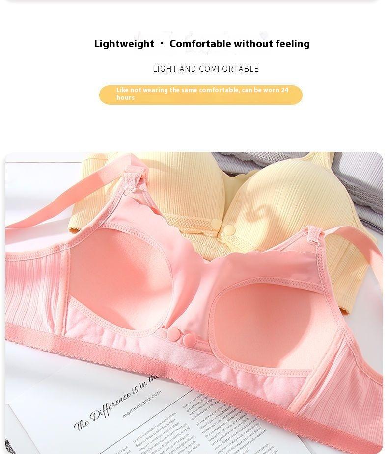 Product Introduction of Front opening nursing bra for pregnant women, gathering underwear to prevent sagging and postpartum breastfeeding, specifically designed for thin pregnancy bras for women 21