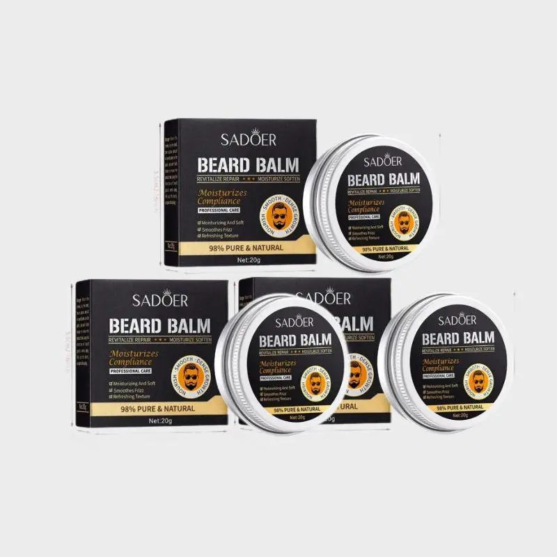 20g Beard Care Cream, 3 Counts/set Nourishing Beard Balm for Daily Use, Hair Care Product for Men Gift 0