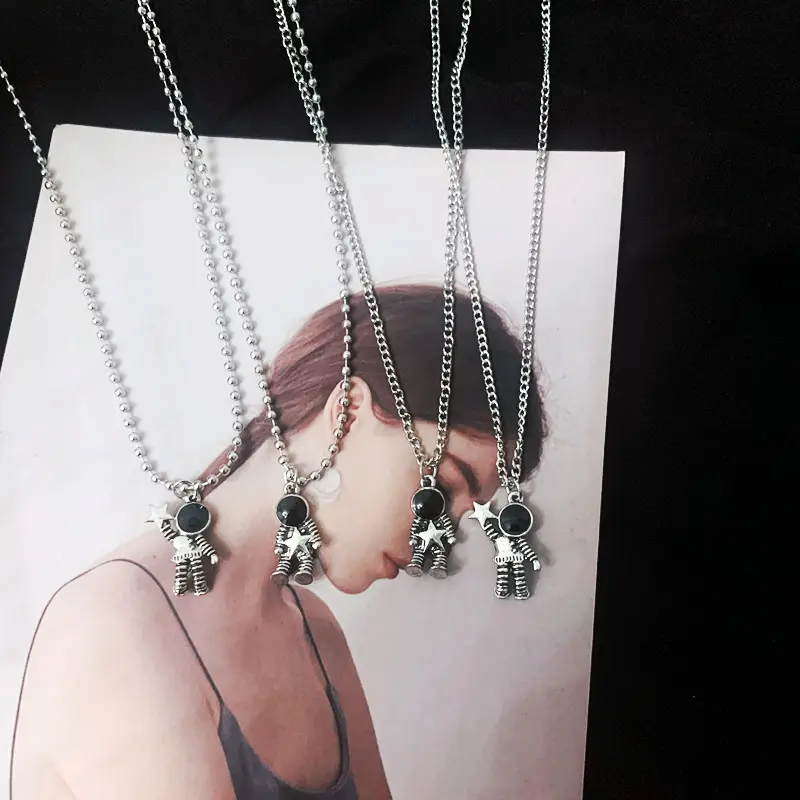 Mặt Dây Chuyền Phi Hành Gia, Monchhichi, Thiết Kế Phi Hành Gia Chain Women Trang Sức Jewelry Nữ day  chuyen