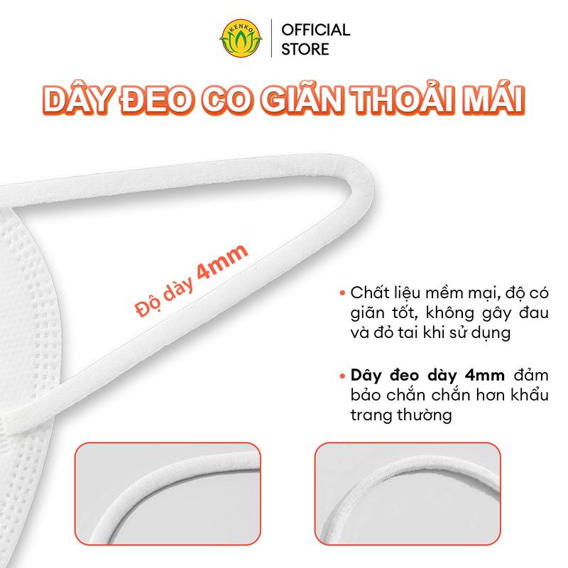 Product Introduction of Khẩu Trang KF94 Chống Nắng Chống Tia UV Lọc Bụi Mịn 4 Lớp KENKO, Khẩu Trang KF94 Đen Trắng Che Nắng Kháng Khuẩn KENKO MASK 22