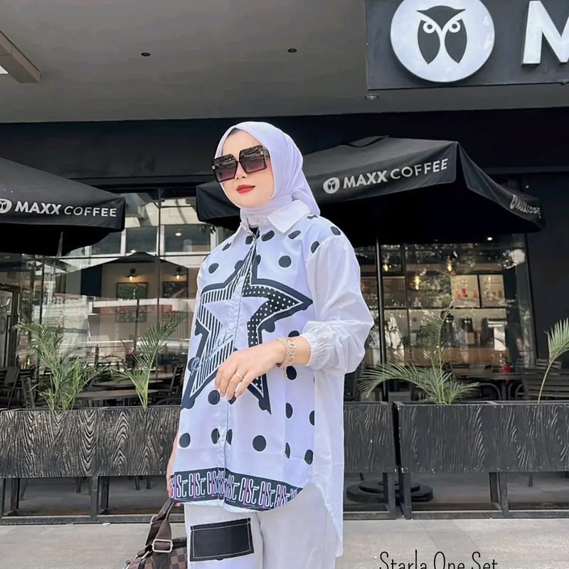 Setelan Set kemeja  Starla by Calistha Celana Karet Katun Muslim 5