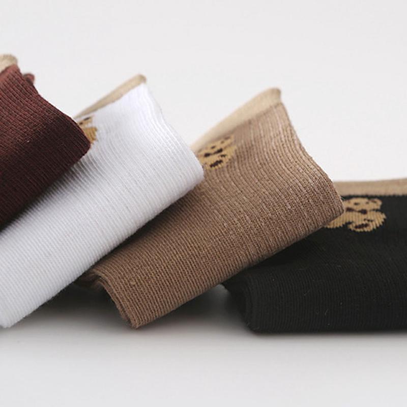 BISA COD K5674 Kaos Kaki Wanita / Kaos Kaki Pendek Semata Kaki / Kaos Kaki Motif Beruang / Ankle Socks Korean Model Simple Cute Panjang 6