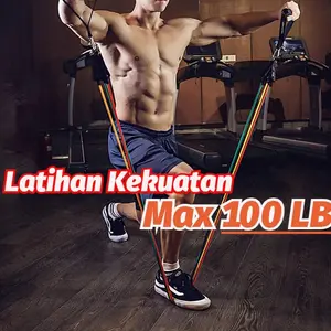 【LOWA】Alat Olahraga Tarik Karet Adjustable Resistance Bands Latihan Tarikan Olahraga Outdoor Otot Gym