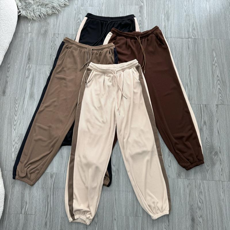 Quần dài bigsize jogger nữ  vải thun gân dày thời trang cá tính năng động QSSUON