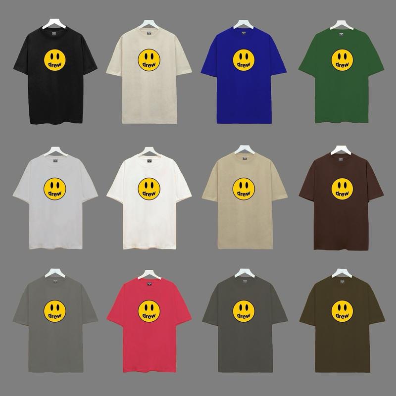 Áo Thun Dre.w mặt cười Trơn , Form Unisex Nam Nữ , Cotton 2 Chiều , Định Lượng 270gsm Menswear Cổ Trò Đen n