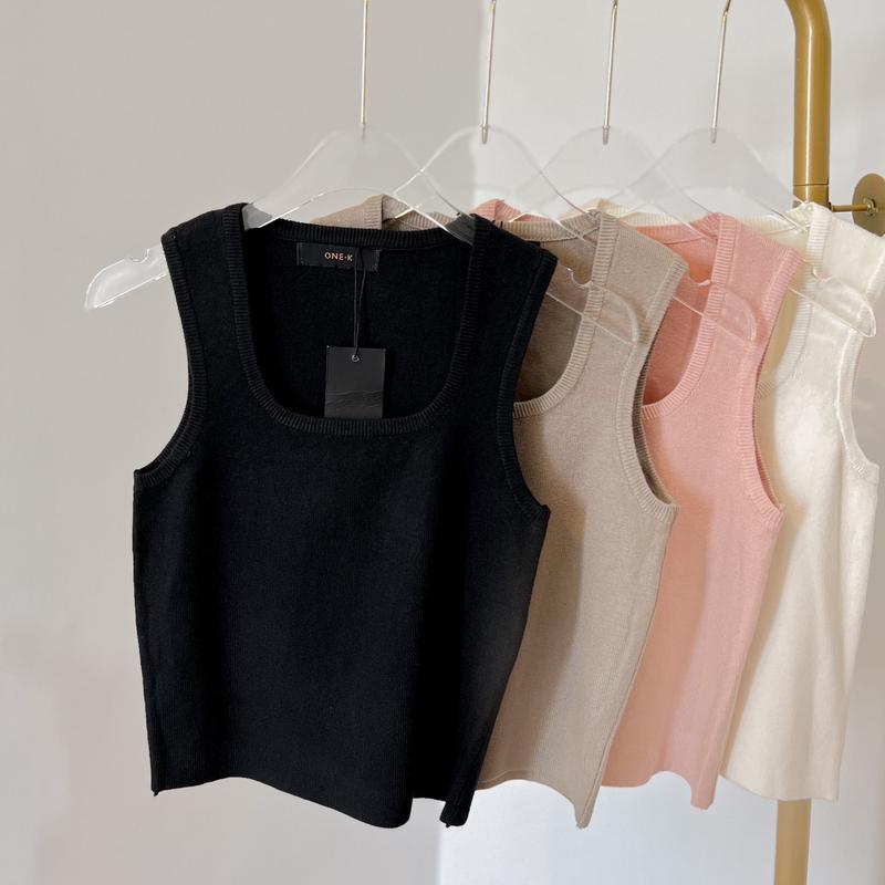 [ Limited Bangkok ] OneK Square Tanktop Knit - Gyuri Top 0