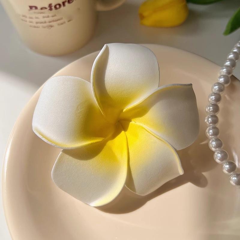 Product Introduction of Kẹp tóc Plumeria rubra dịu dàng và ngọt ngào kẹp tóc hoa sứ trong suốt dễ thương và thời trang kẹp tóc cổ tích Nữ Women 9