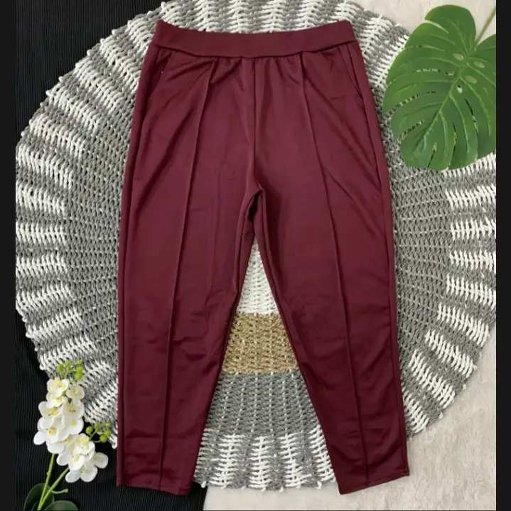 Celana doty pants jumbo | matt waffle crepe premium Kulot Wanita Panjang Pant Katun Cewek 2