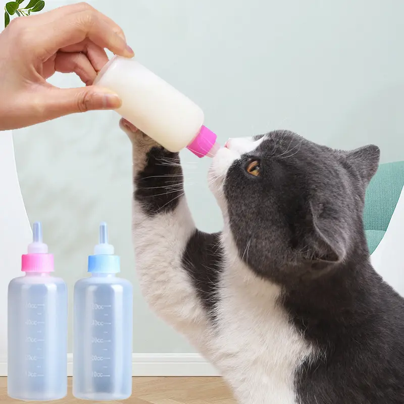 Leak-Proof & Dust-Proof Pet Milk Bottle - Adjustable Nipple for Kittens/Puppies, Easy Clean Design