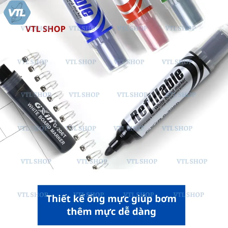 Bút lông viết bảng nhấn G206D - Bút lông viết bảng trắng xóa được dễ dàng - Bút viết bảng VTL Shop 3