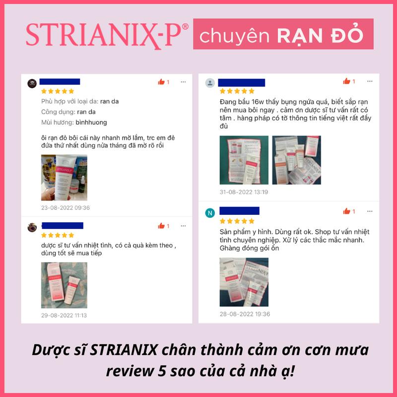 Kem rạn da STRIANIX-P 50g giúp làm mờ RẠN ĐỎ, hỗ trợ giảm ngứa do rạn (quà tặng 1 hộp 2 yếm sữa) 6