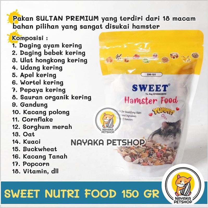 Sweet Nutri Hamster Food 100 gr Pakan Premium Hamsfood Hamfood Nutritious Makanan Racikan Mix