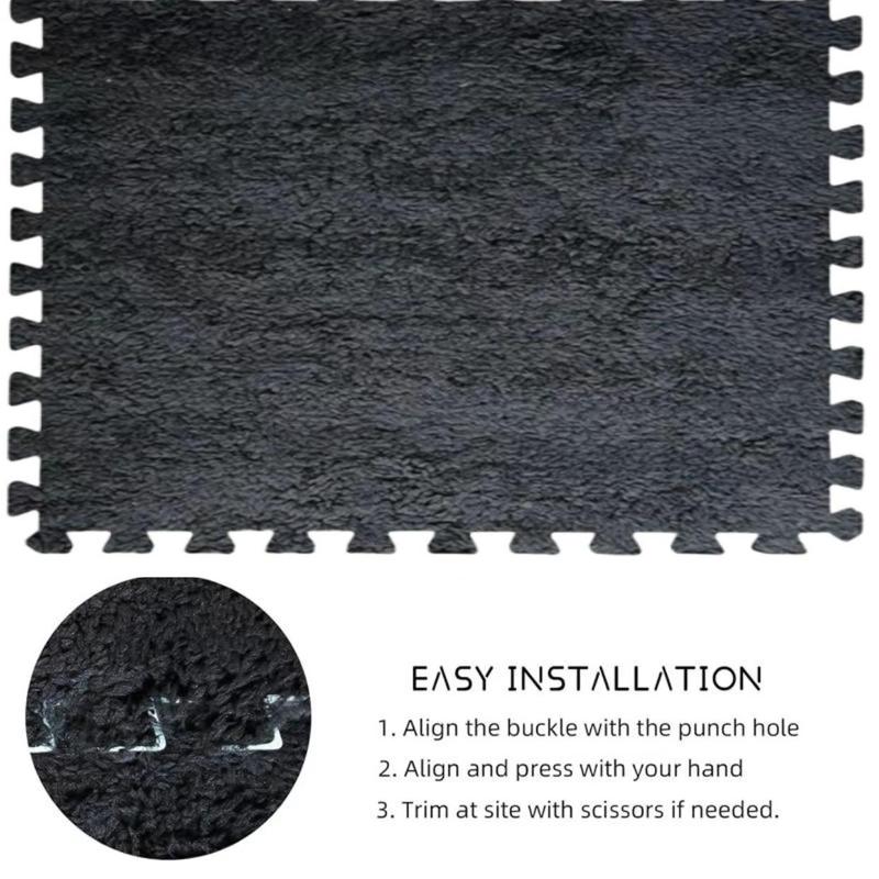 Product Introduction of Plaid Pattern Carpet, 10pcs/set Non-slip Soft Interlocking Floor Mat, Decorative Carpet for Home Living Room Bedroom, Home Decor 15