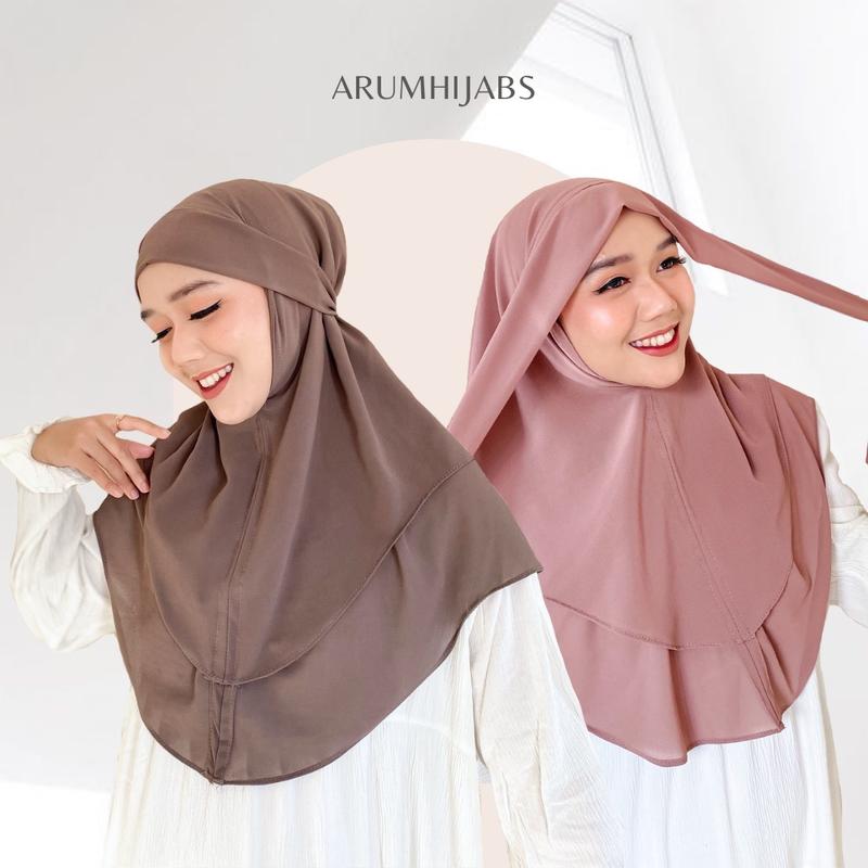 Bergo Nura Arabian Hijab Instan Ceruty Nyaman Panjang 0