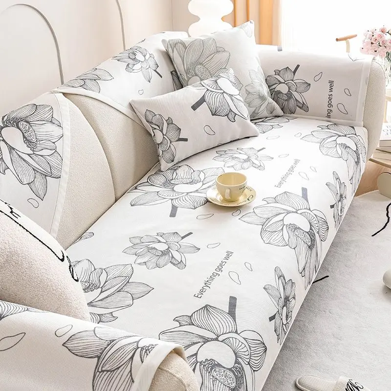 New Nordic Ice Silk Sofa Cushion Non-Slip Summer Summer Mat Cushion ...