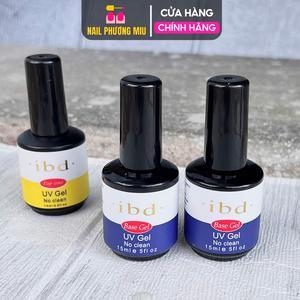 [Chính Hãng] Base IBD Cao Cấp Uv Gel No Clean 15ml Siêu Liên Kết Gel Đắp Móng, Sơn Gel Trong Suốt, Sánh Vừa Phải, Bền Màu Bóng Làm Nail Nữ Women