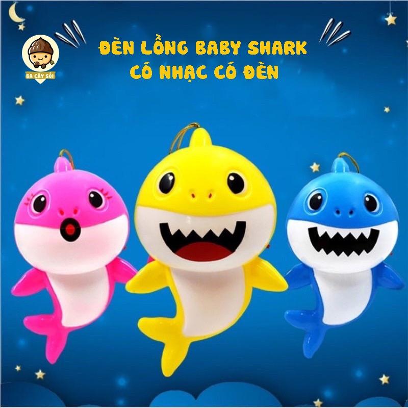 Đồ chơi lồng đèn trung thu cá mập baby shark có nhạc có đèn phát sáng đáng yêu cho bé, lồng đèn trung thu