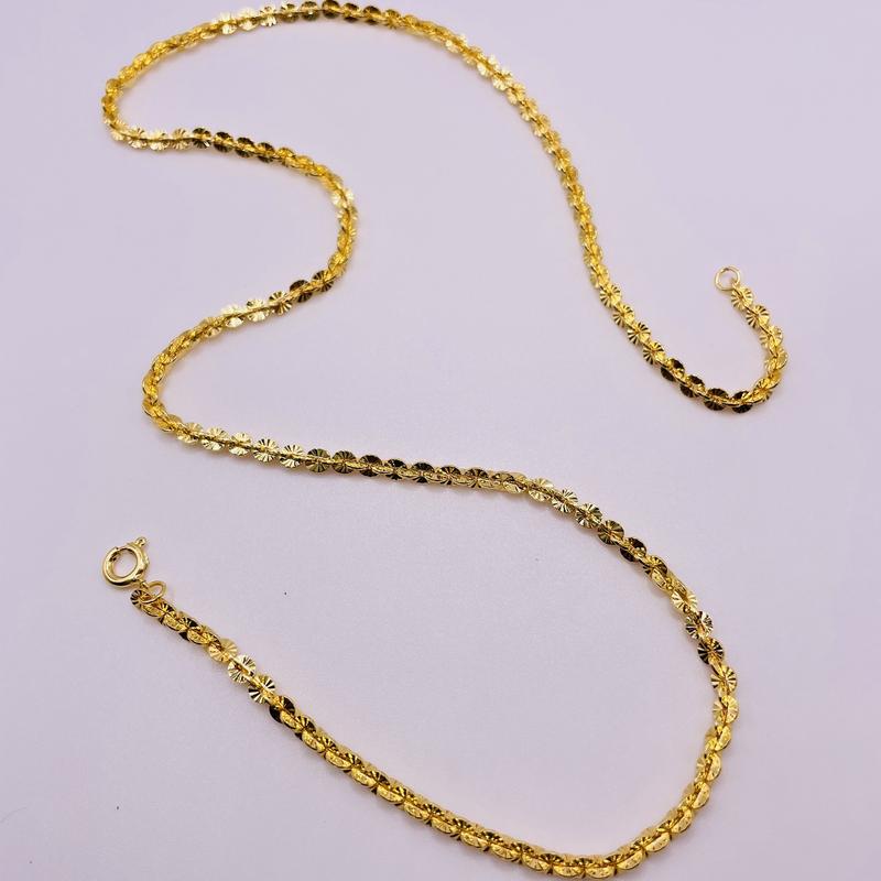 Dây chuyền titan Vòng cổ titan 3 li kiểu dáng dây công màu vàng cho nữ không phai không rỉ sét TRANGSUCMOILUATUOI.RIN