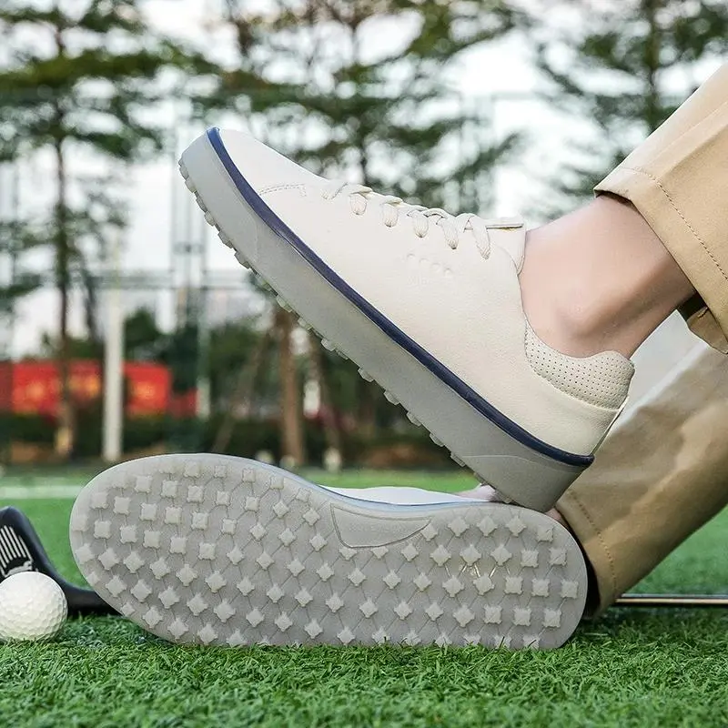 Classic Board Shoes Golf Shoes for Men Women Quality Leather Blue Red Women Walking Flat Sneakers Outdoor Man Professional Golf Shoes Big Size