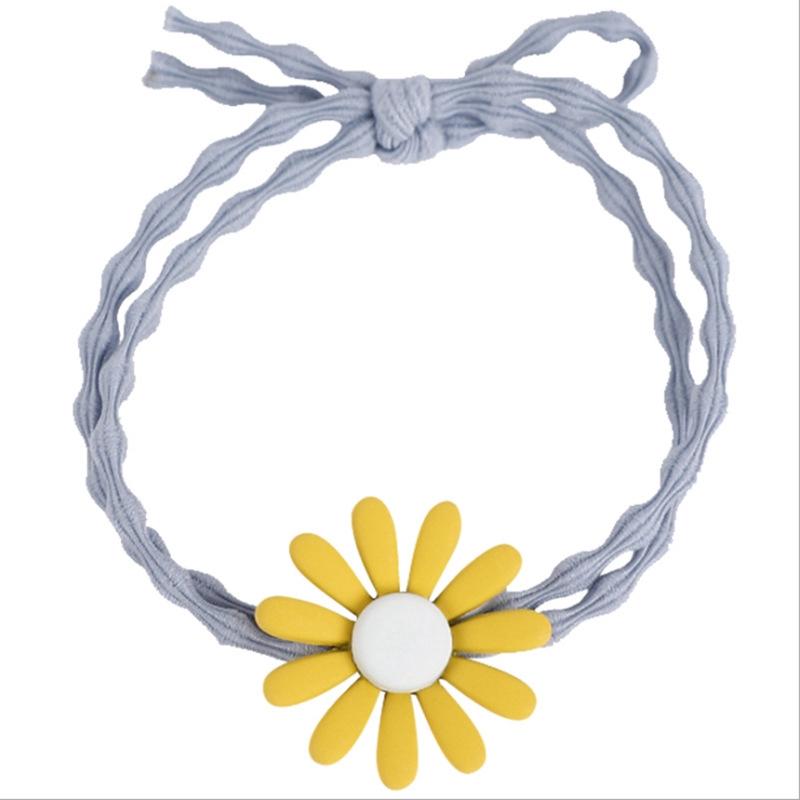 Product Introduction of Korean style cute floral elastic rubber hair band 4