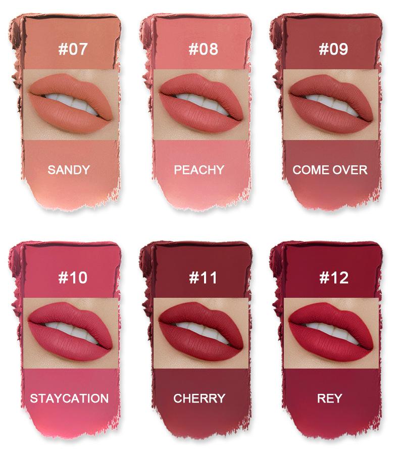 Product Introduction of Ochain Velvet Matte Lipstick Matte Surface Waterproof and Durable Non-Decolorization Non-Fading Nonstick Cup Lipstick 8