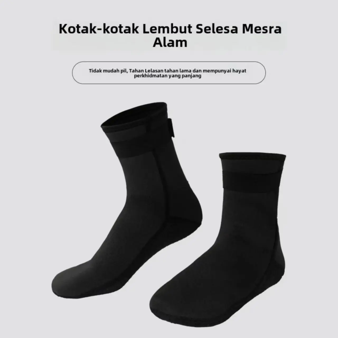 Stokin Pasir Menyelam Terapung, 3M, Sesuai untuk Meluncur, Snorkeling dan Berenang, Anti-Gelincir, Penebat Hangat, Gel Titisan, Sesuai untuk Musim Sejuk, Kasut Renang, Peralatan Silinder Pertengahan Outdoor
