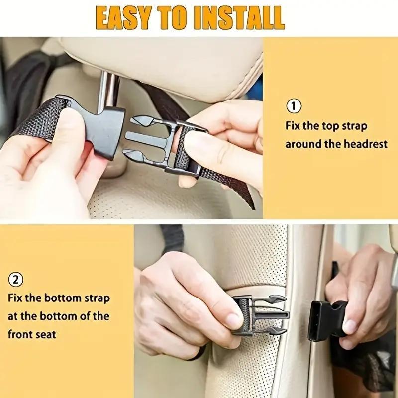 Product Introduction of Car Seat Back Storage Bag, Car Seat Back Organizer with Tablet Holder, Car Backseat Organizer for Toys, Drinks, Books Storage 5