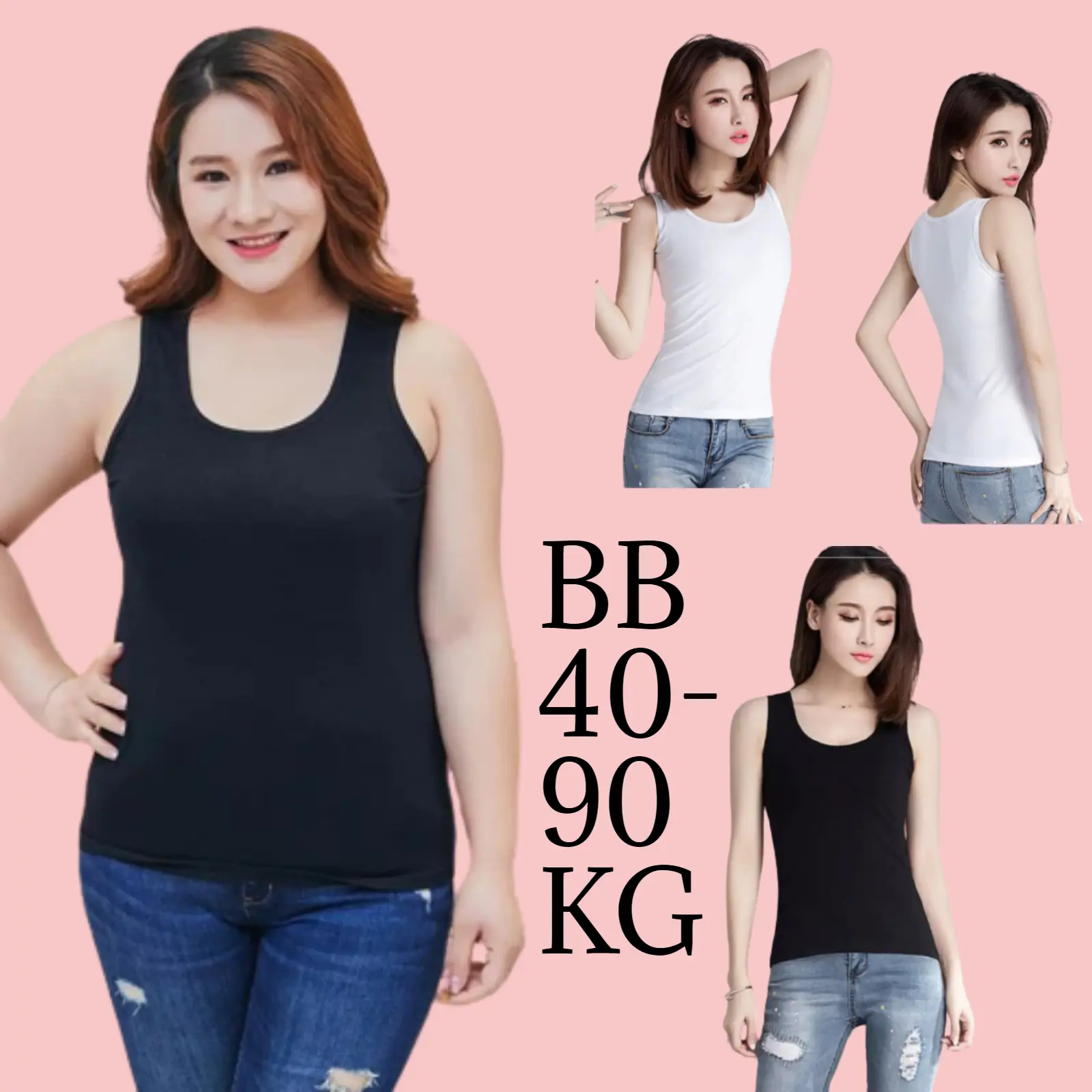BB 40-90KG AGNES TANGTOP AGNES / ATASAN TANKTOP WANITA / SINGLET OLAHRAGA TANK TOP POLOS