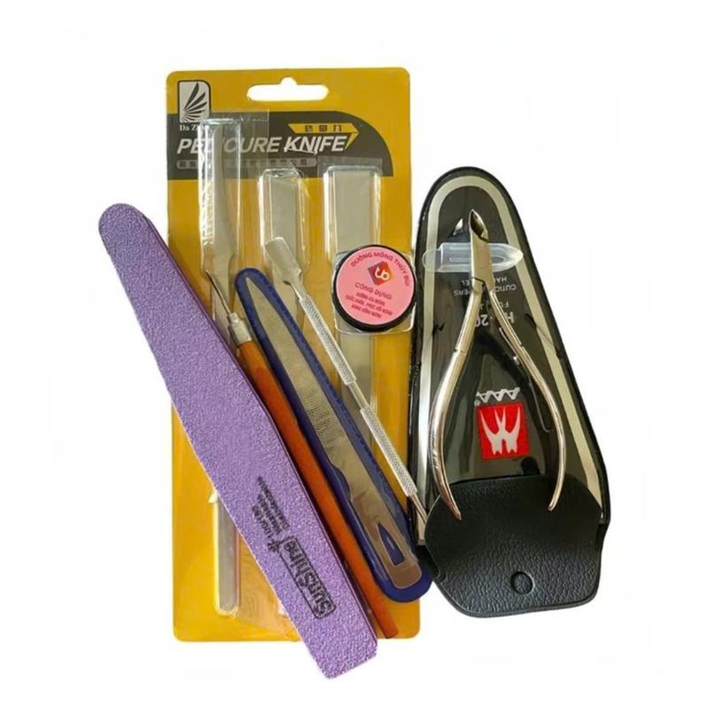 Combo Lấy Khóe Trọn Gói Kềm Da Bộ Lấy Khoé Cây Nạy Dũa Kem Mềm Da - Thép Không Gỉ