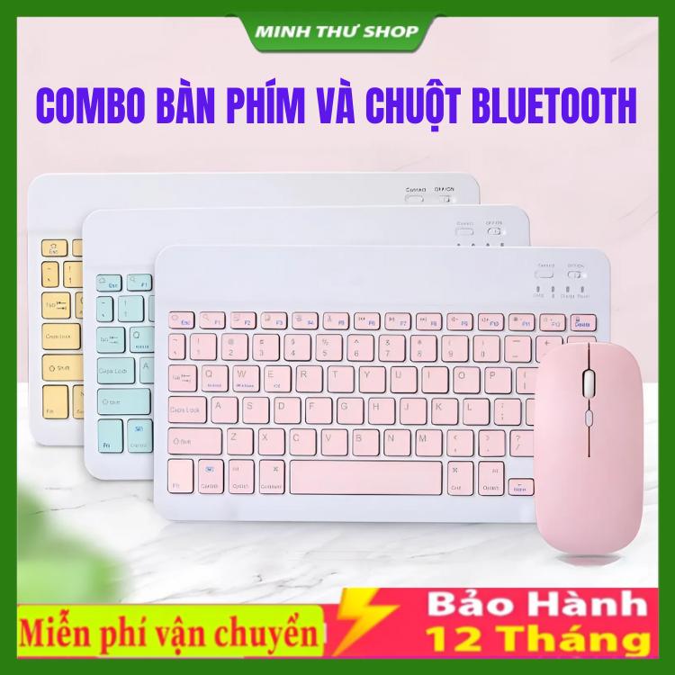  Bộ Bàn Phím Bluetooth Mini Không Dây Bluetooth 5.0 kèm theo chuột Bộ sản phẩm Cho Điện Thoại Ipad Máy Tính Laptop 